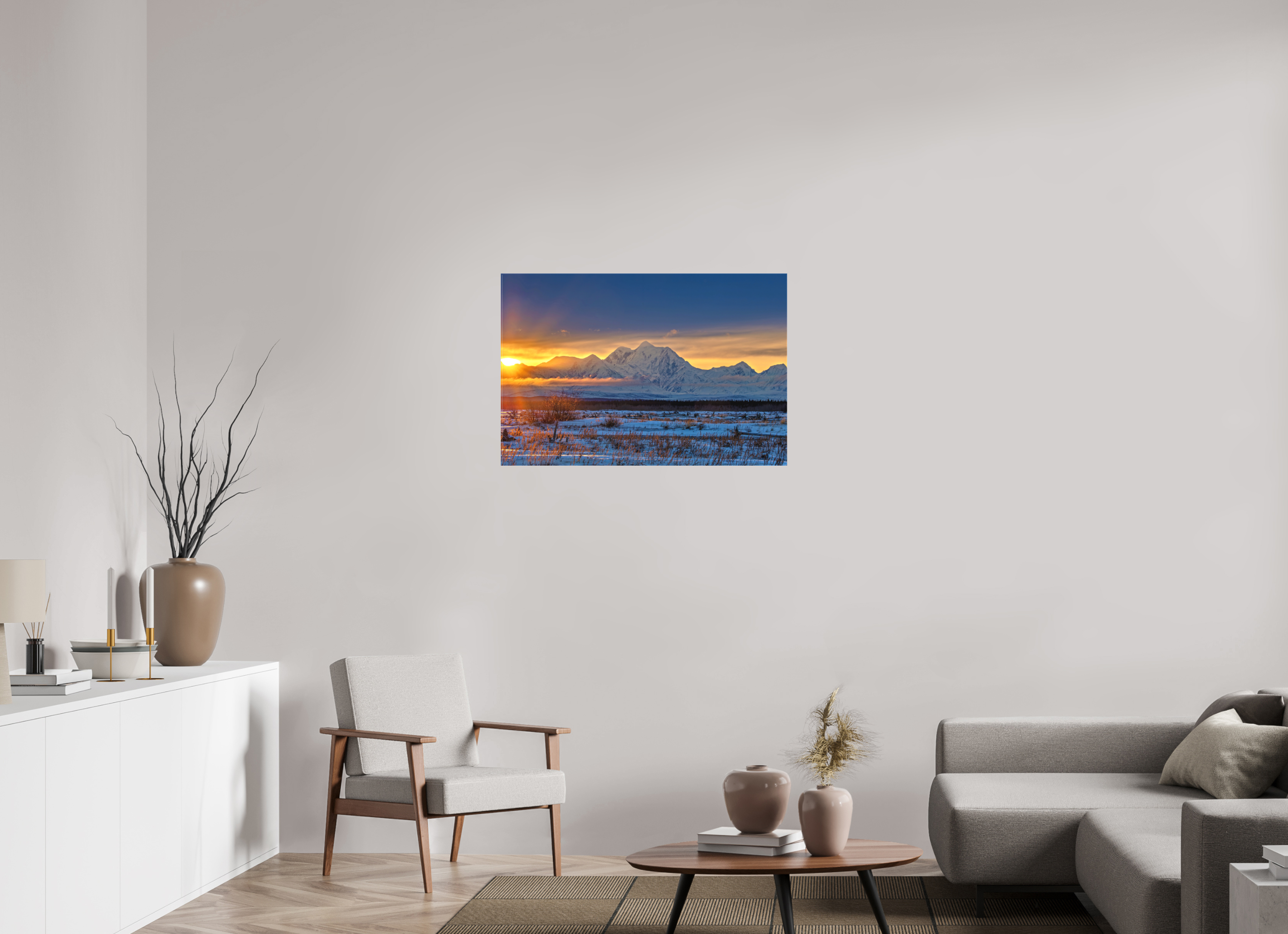 36 x 24″, Matte Canvas Sunset Beckons The Long Winter Night
