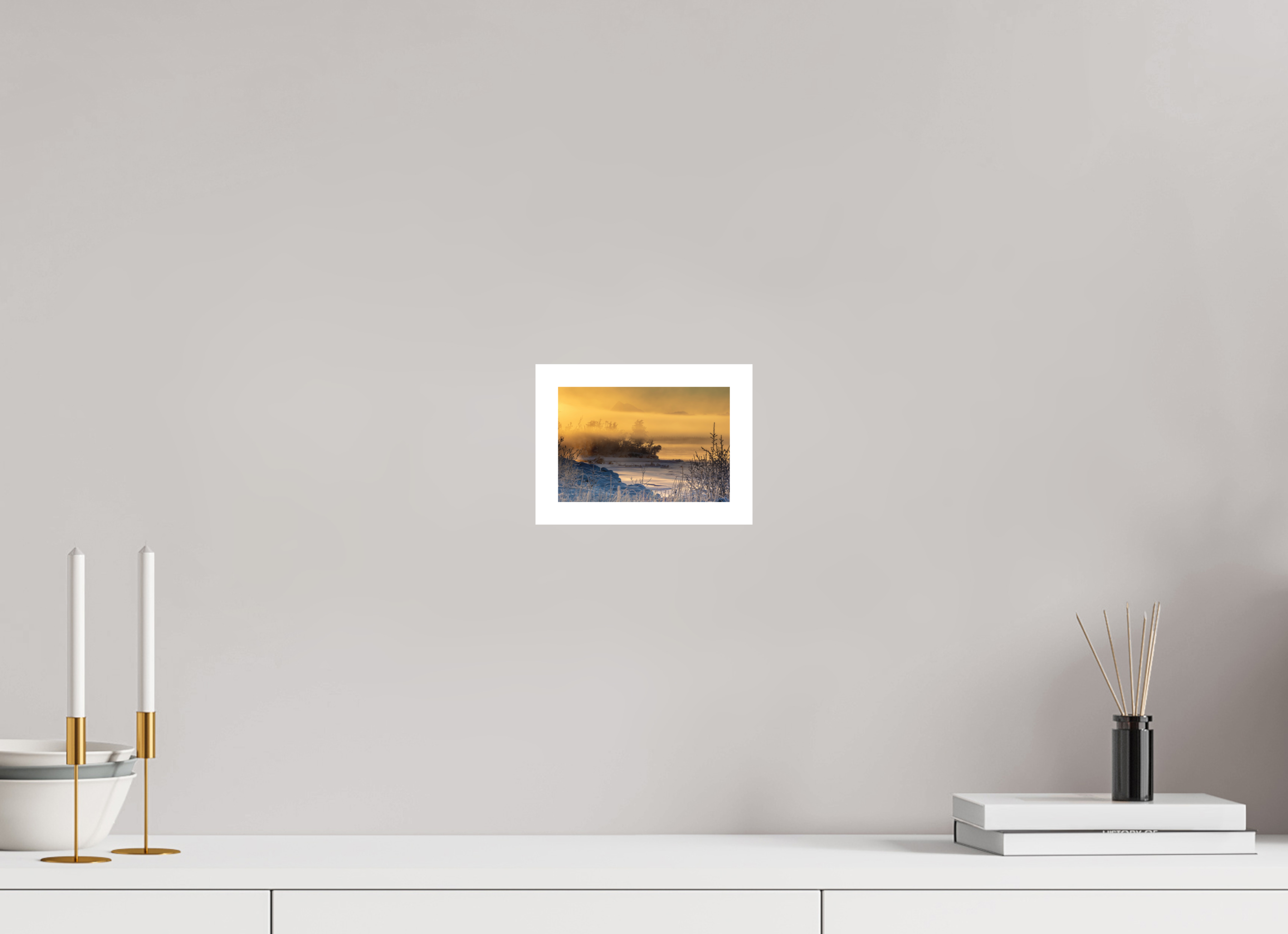6 x 4″, Fuji Matte w_border Tanana Banks in Winter Fog