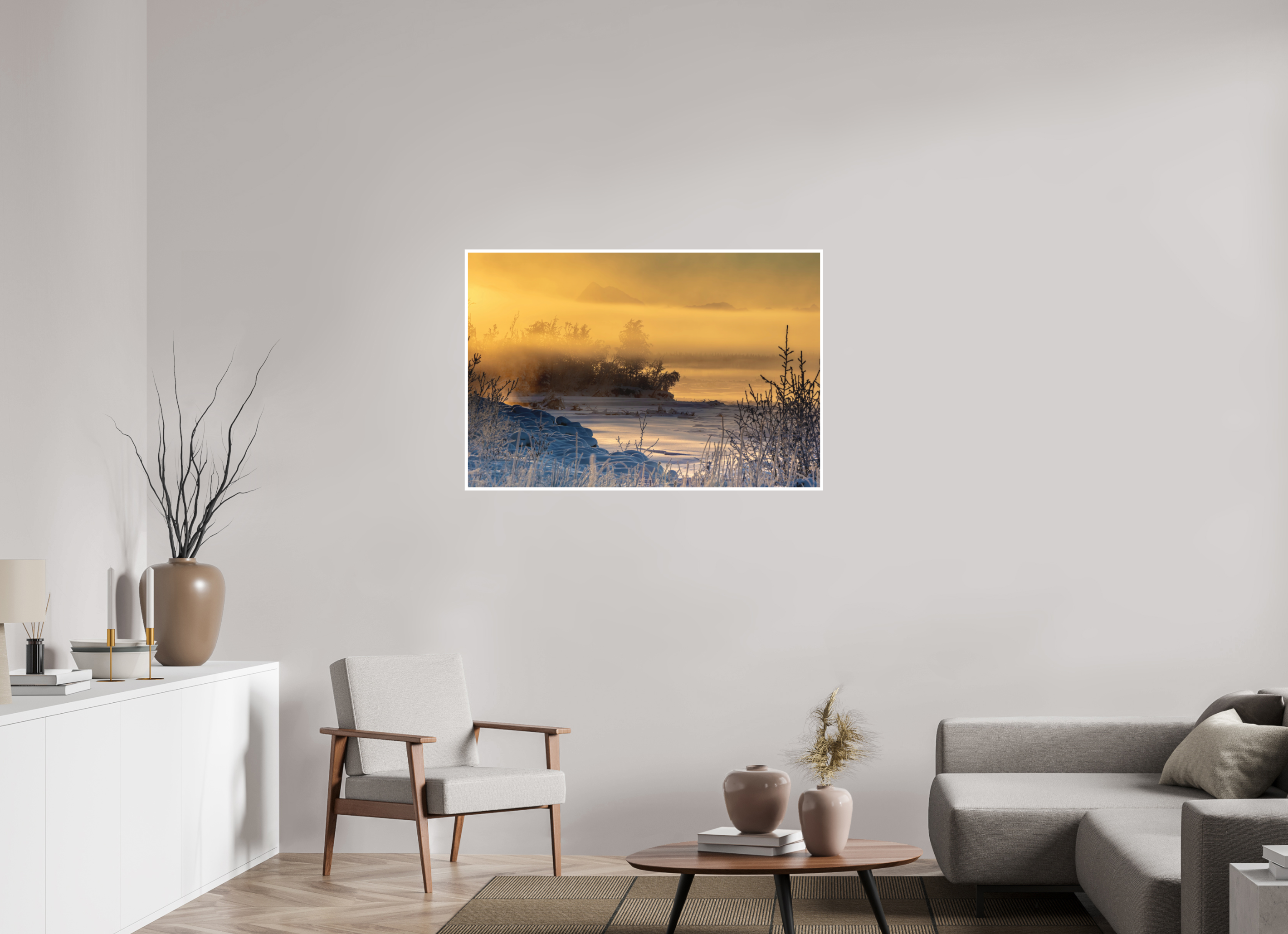 45 x 30″, PaperMatte Golden Stillness of Frozen Aether